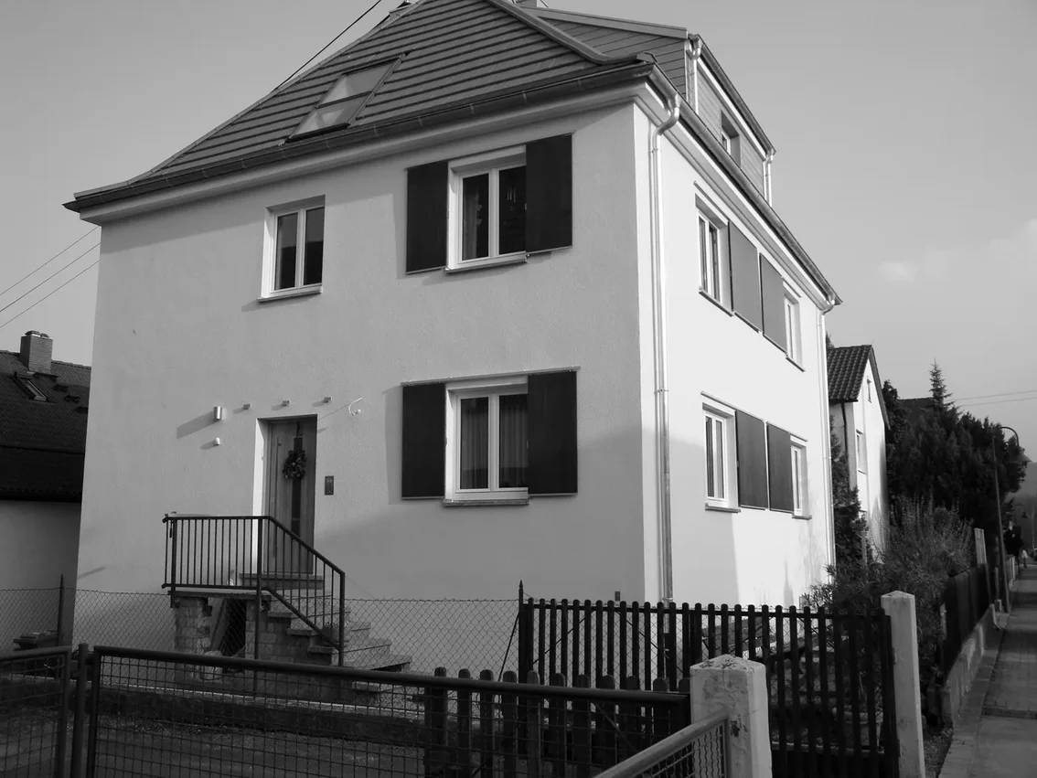 Fassadenarbeiten an einem Wohnhaus, Projektfoto